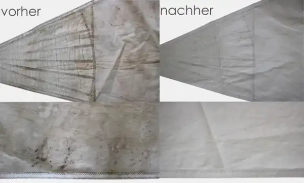 Textilreinigung vorher nachher